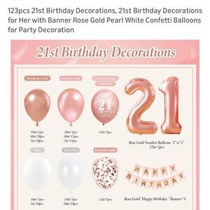 21st birthday balloons